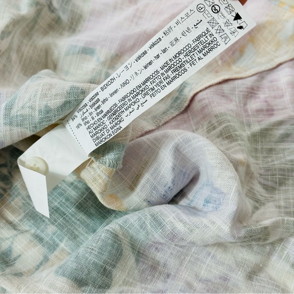 ZARA mini dress BELTED FLORAL button up dress or tunic top simply CHIC BOHO M - Picture 10 of 15